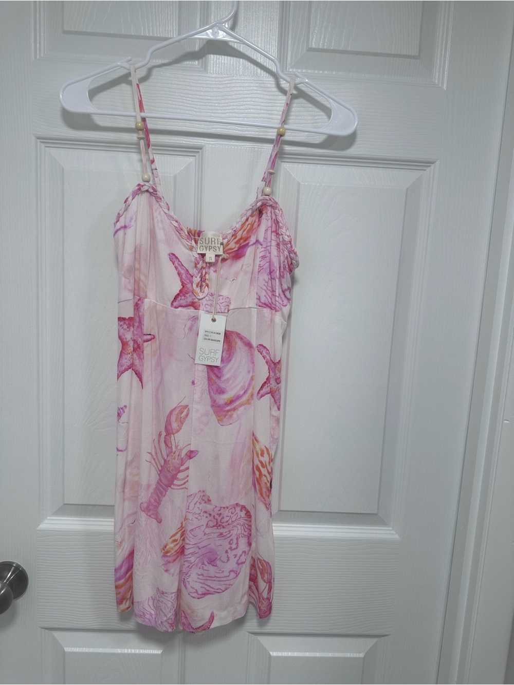 Surf Gypsy Pink Seashell Print romper
